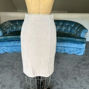 Lila Rose tan faux suede pencil skirt